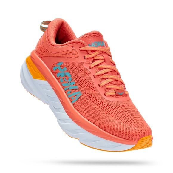 HOKA Bondi 7 Women’s Running Shoe • Camellia/Coastal Shade • Size 7 - Picture 1 of 3